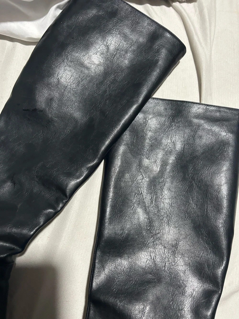 Platform Over-the-Knee Boots in Black